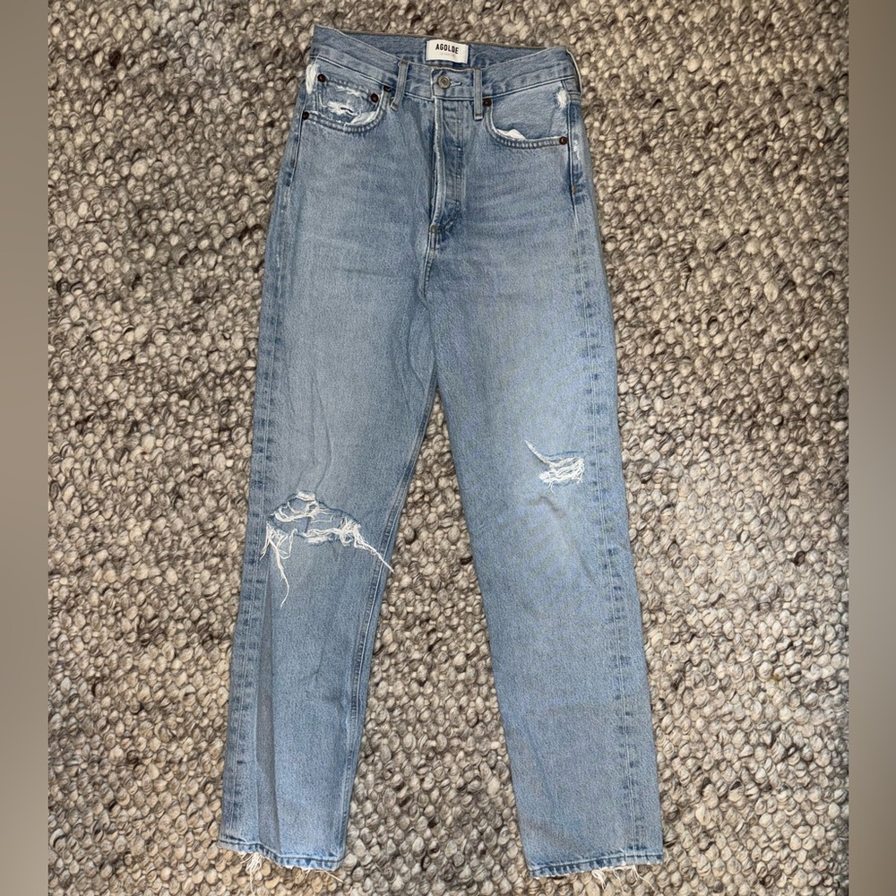 Agolde 90’s Light Blue Straight Leg Jeans